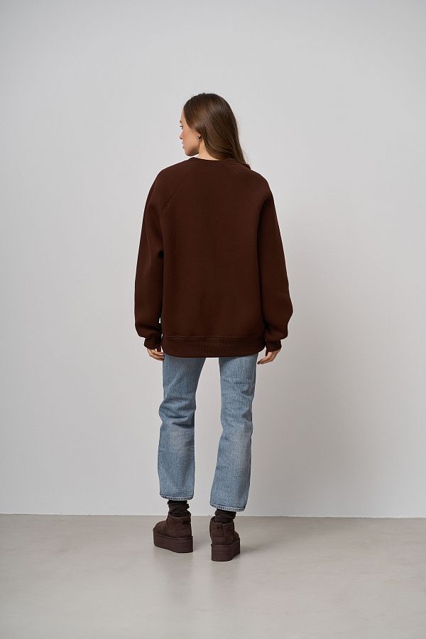 Bluza z nadrukiem brązowa SV01/4 #RU#  SV01/4 № 3