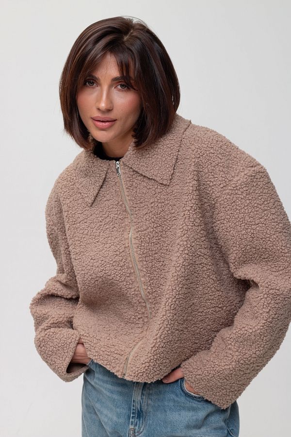 Kurtka futrzana cappuccino SHB02 #RU#  SHB02 № 4