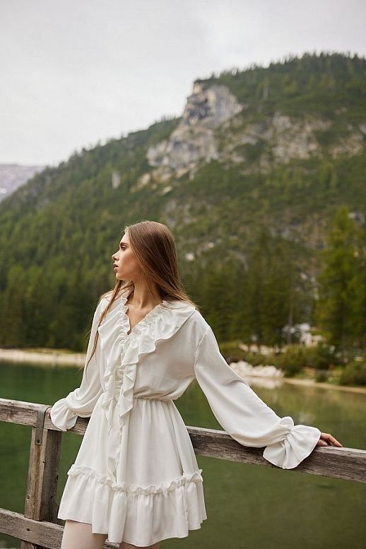 Sukienka mini z falbankami