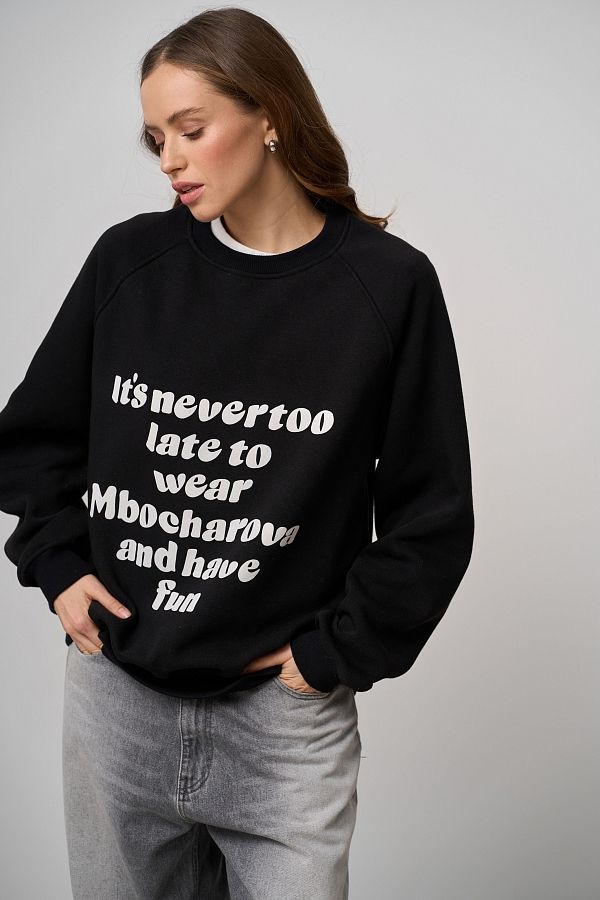 Bluza z nadrukiem czarna SV01/3 #RU#  SV01/3 № 6
