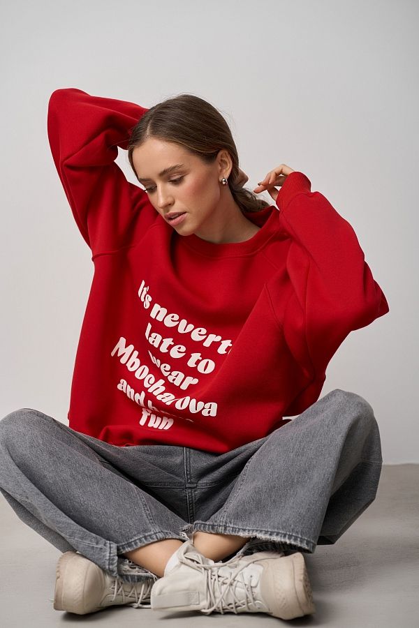 Bluza z nadrukiem czerwona SV01/2 #RU#  SV01/2 № 1