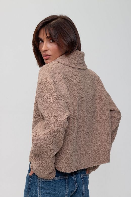 Kurtka futrzana cappuccino