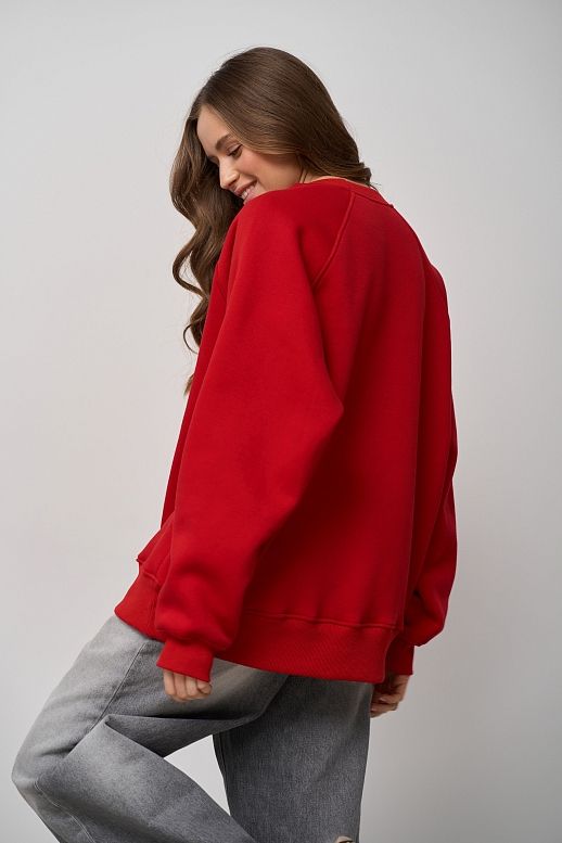 Bluza z nadrukiem czerwona - №2