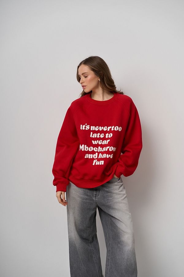 Bluza z nadrukiem czerwona SV01/2 #RU#  SV01/2 № 3
