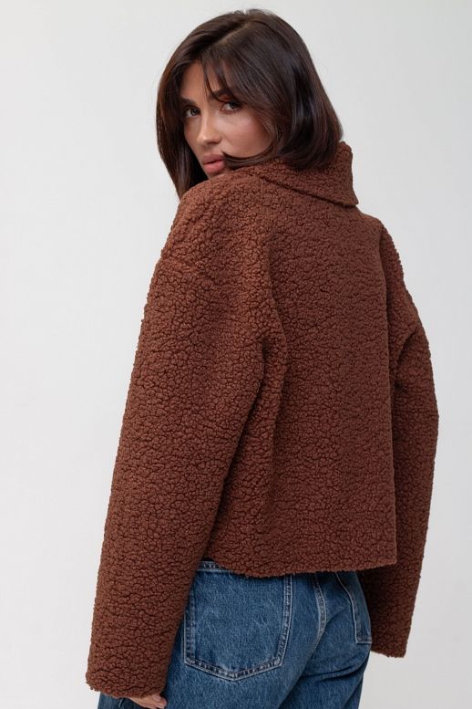 Kurtka futrzana brązowa
